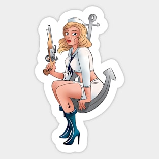 Sailor Girl pin up Sticker